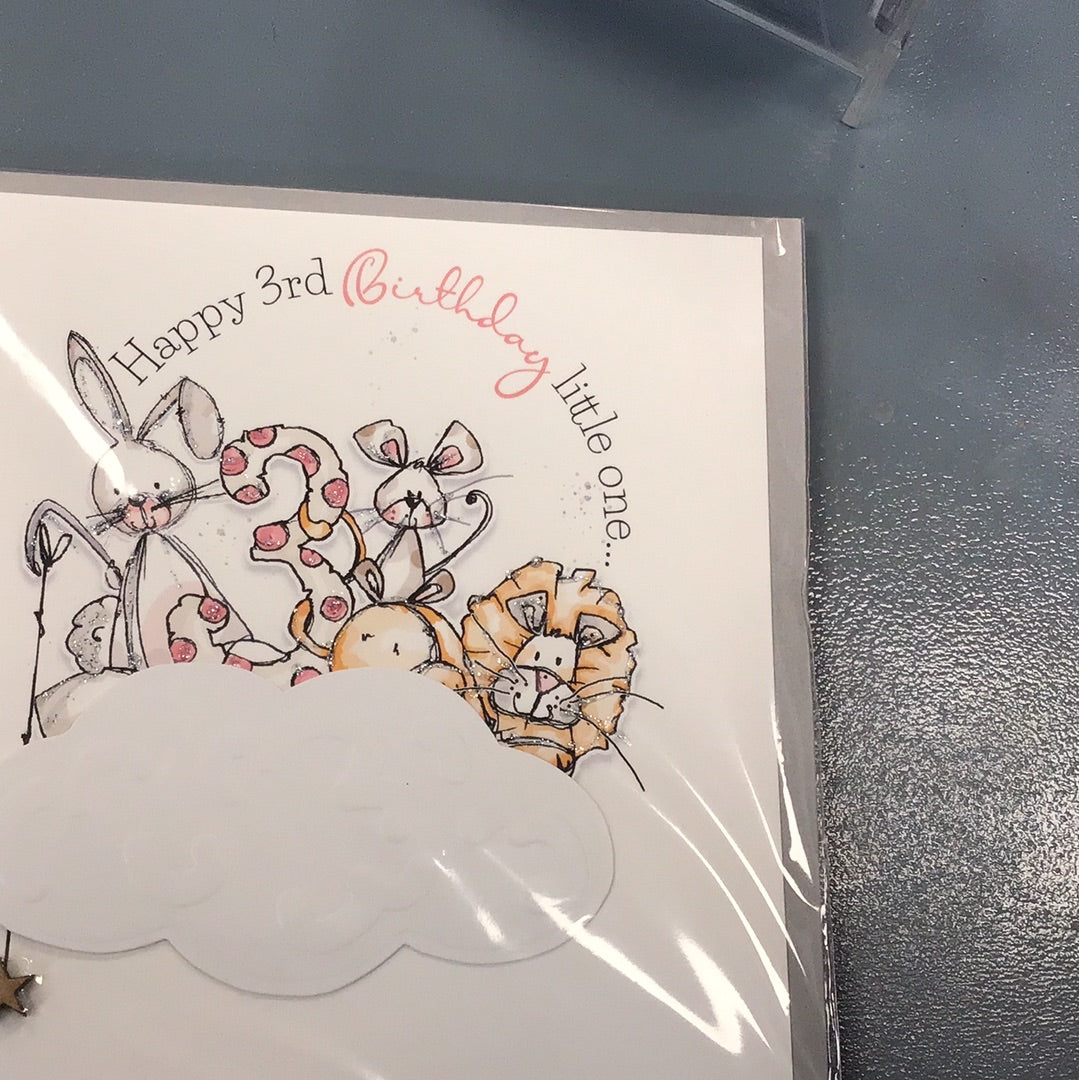 3rd Birthday Card - Tracey Russell - cute and cloudy