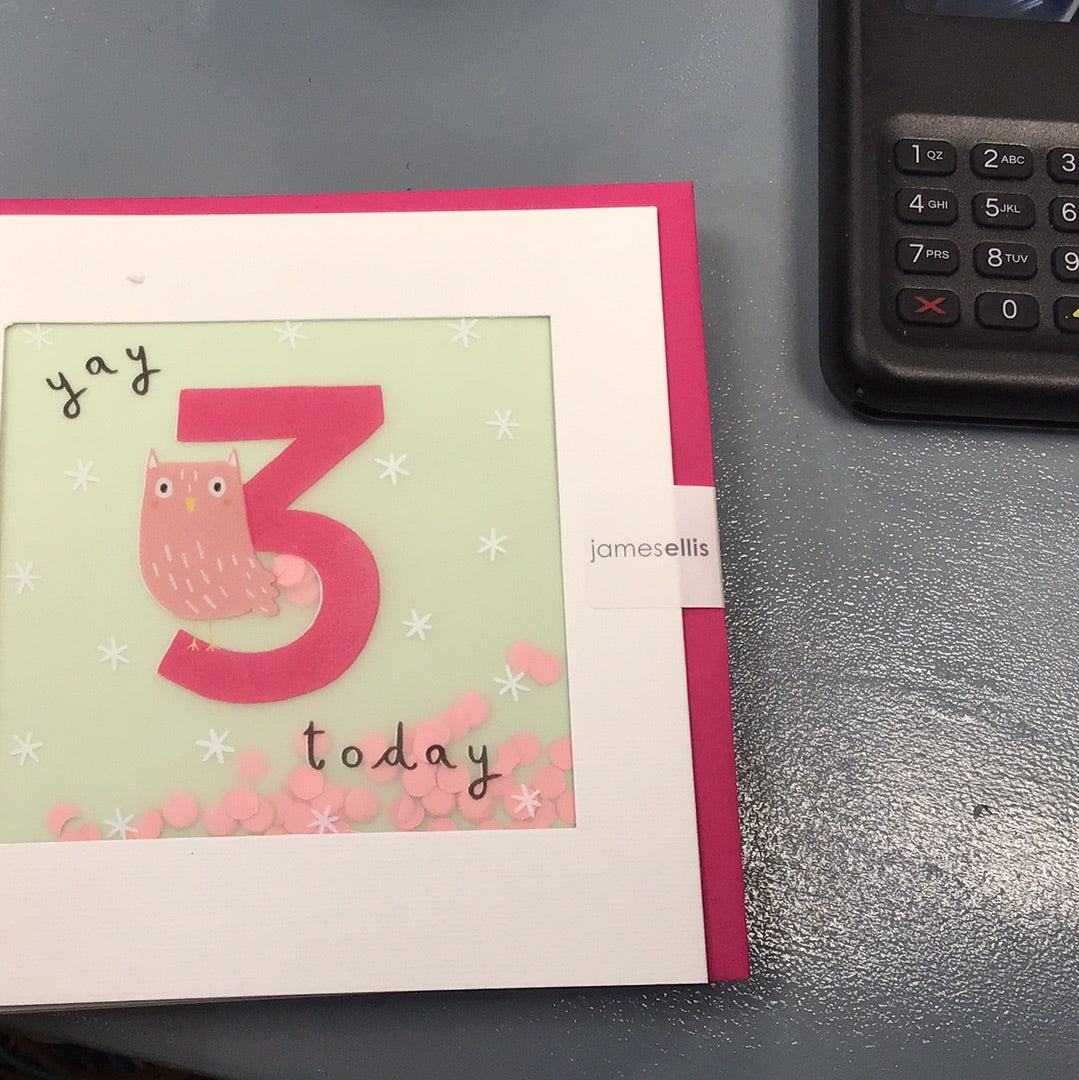 3rd Birthday Card - James Ellis