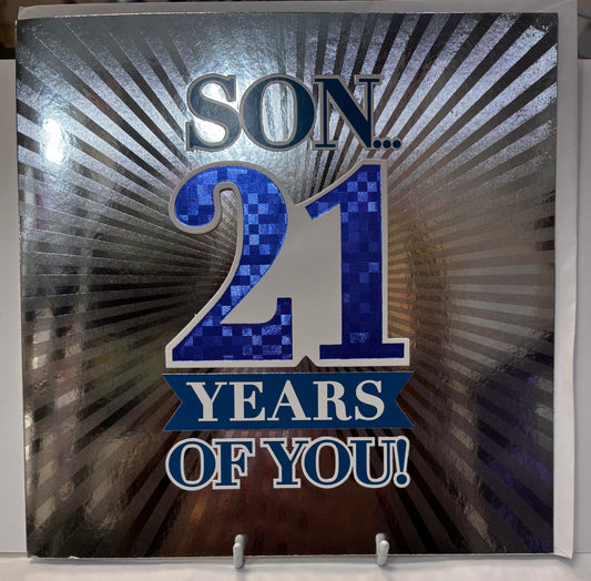 21st Son Birthday Card - Hallmark