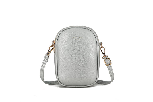 Small Crossbody Bag for Essentials - Silver
