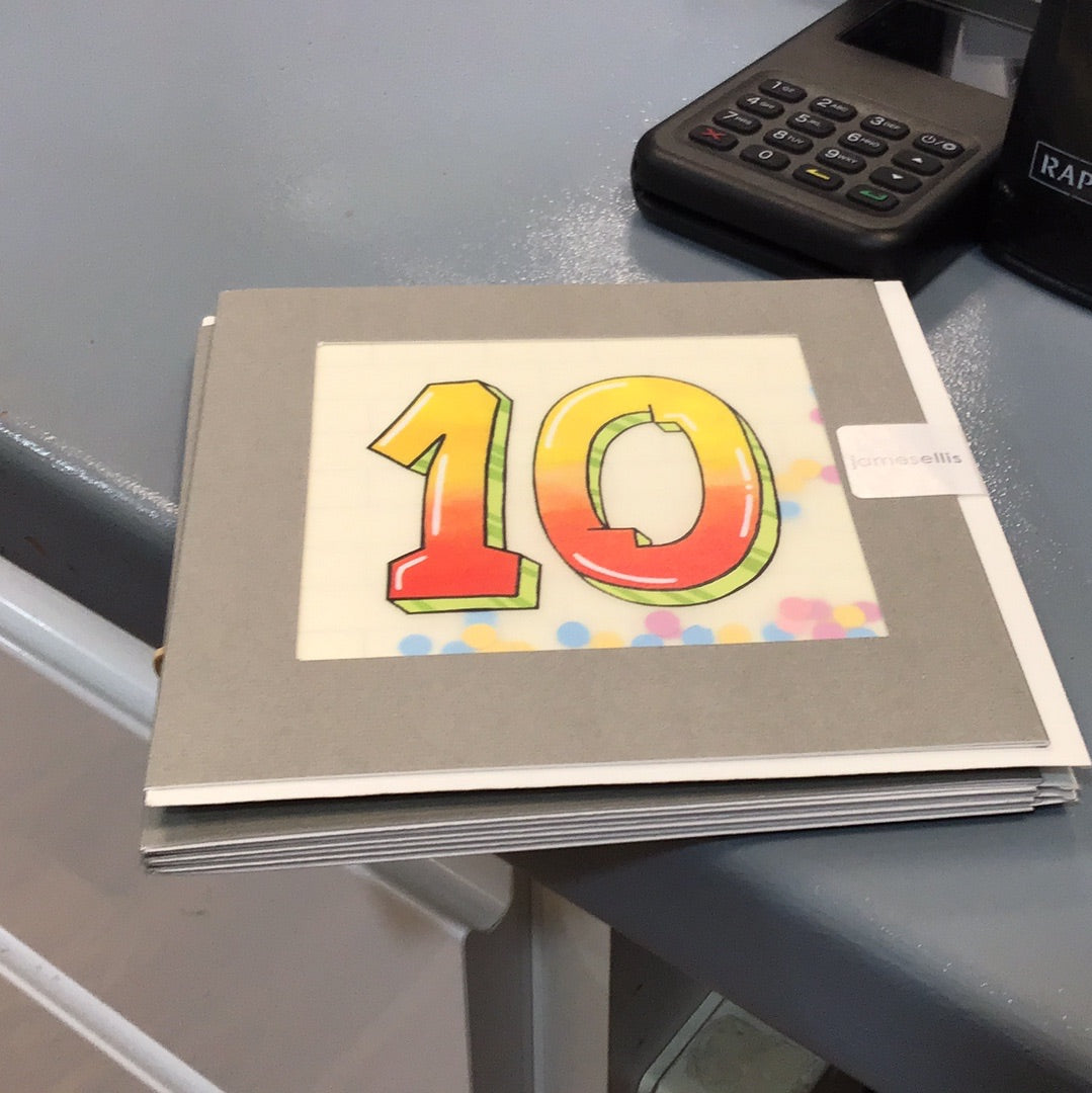 10th birthday card - James Ellis