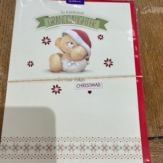 Granddaughter 1st Christmas Card - Hallmark