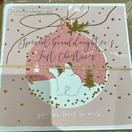Granddaughter 1st Christmas Card - H&G