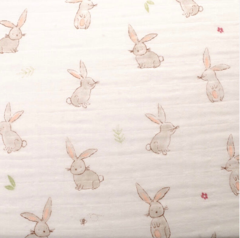 Bunny Luxe Baby Swaddle by Ziggle: Soft Cotton Wrap for Cosy Comfort