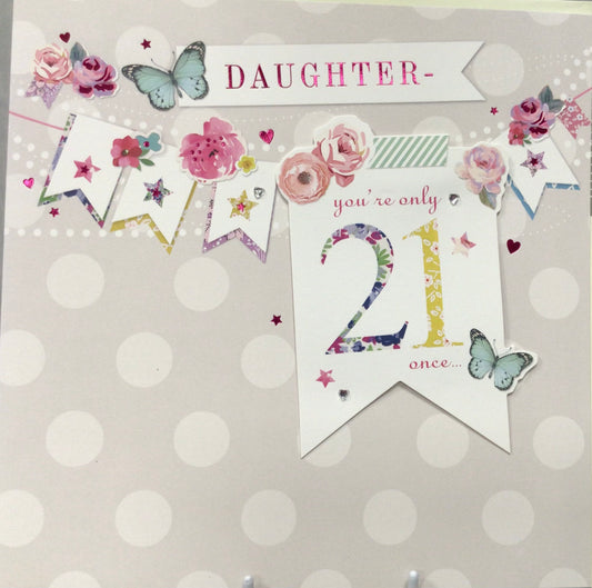 21st Daughter Birthday Card
