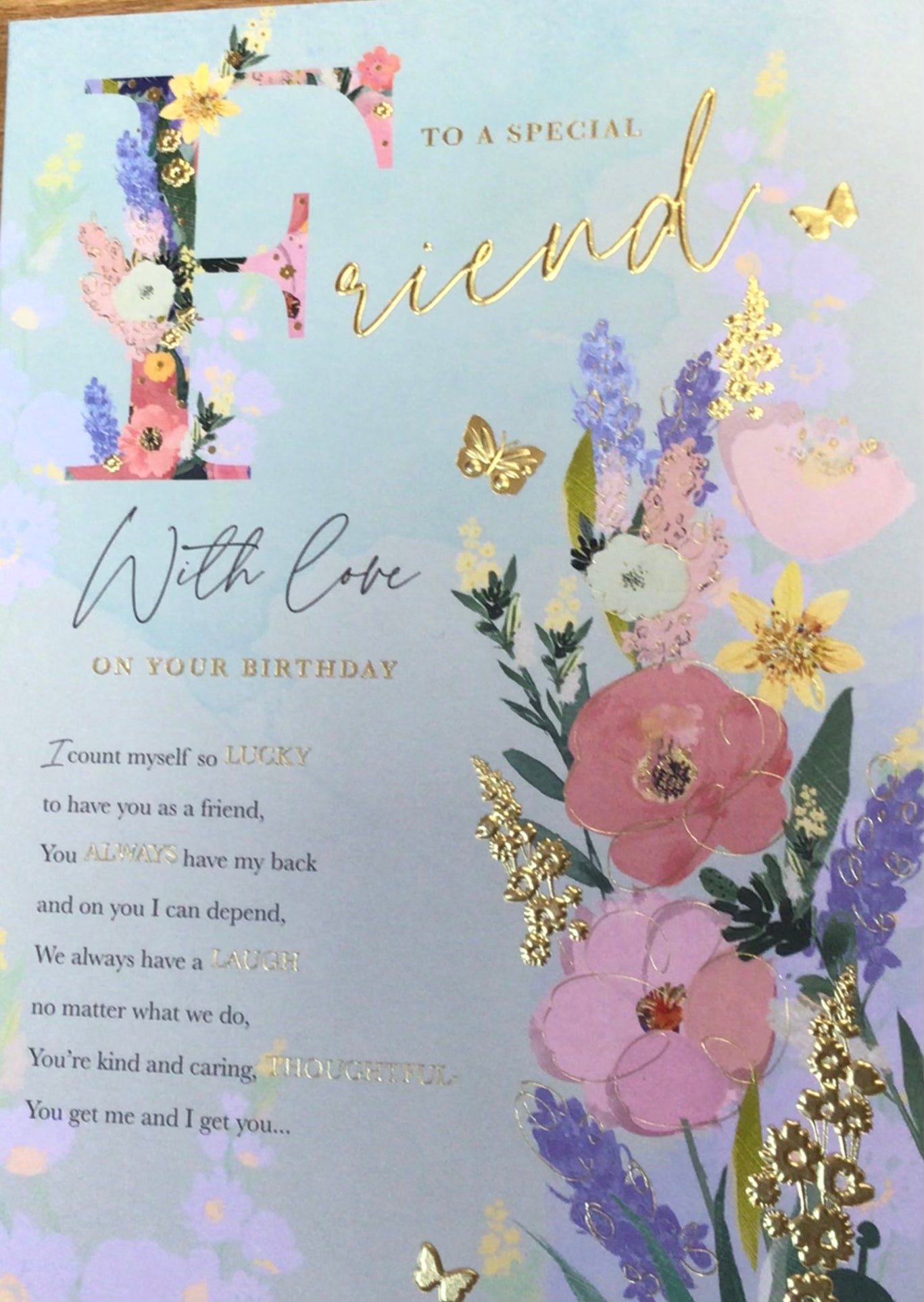 Special friend birthday card - Words and Wishes