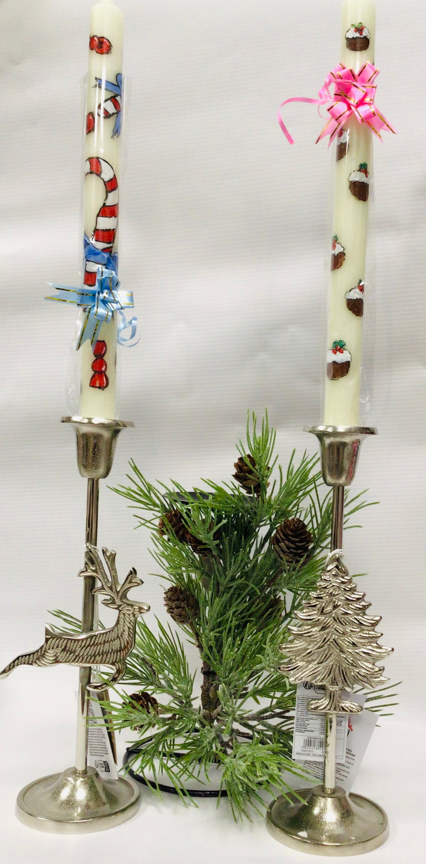 Hand painted dinner candles