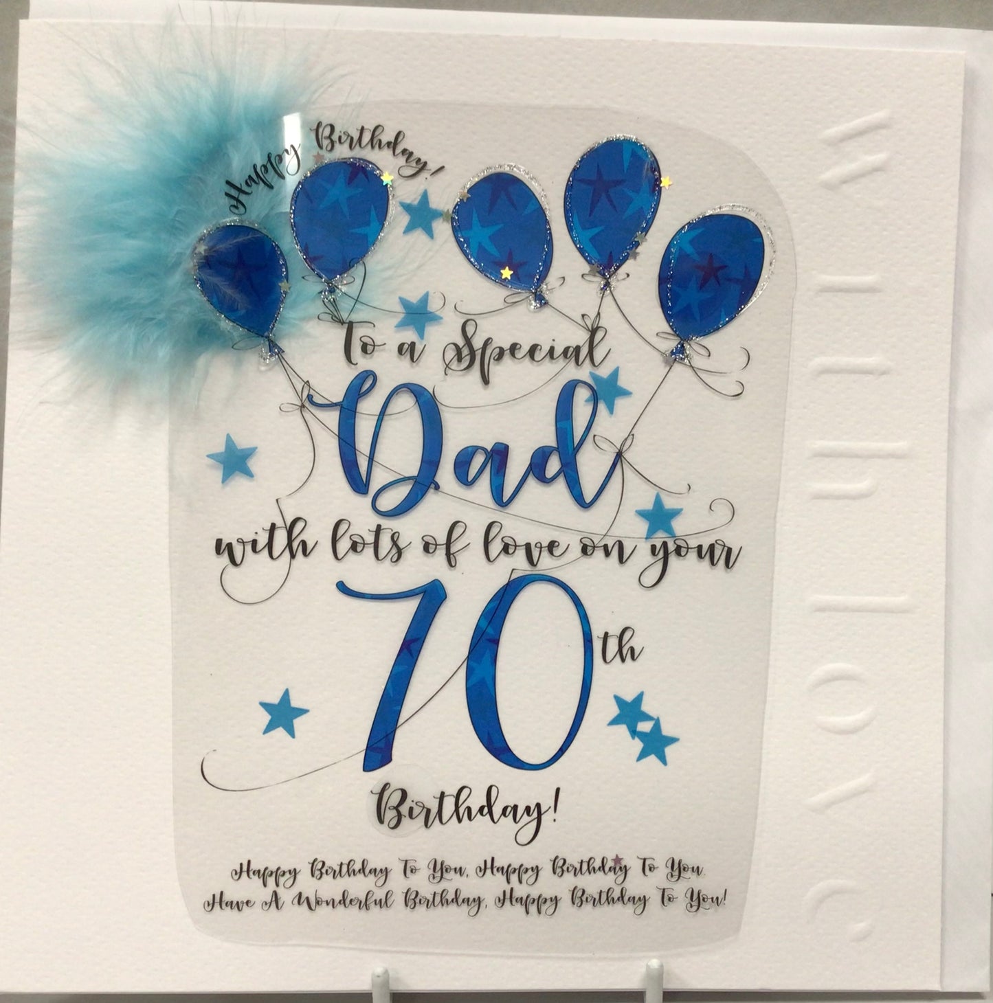 70th Birthday Dad Card - WJB - cloud nine