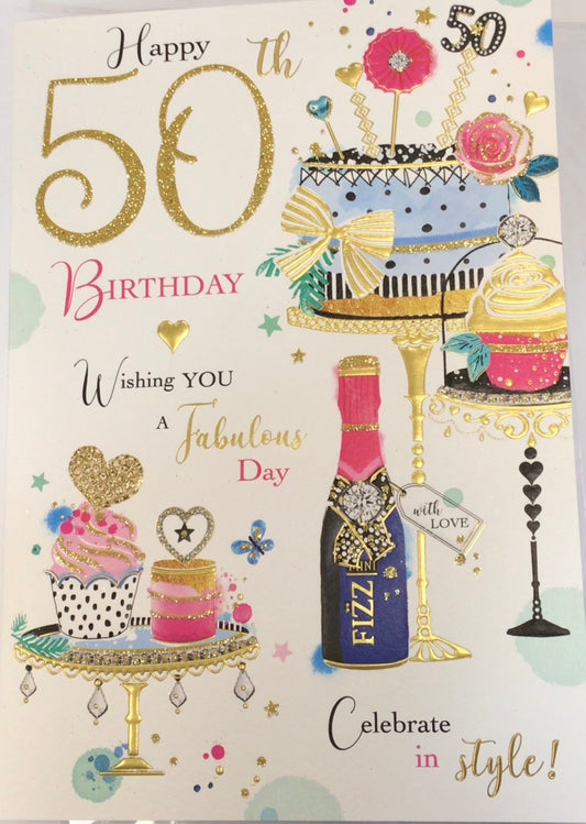 50th Birthday Card - JJ