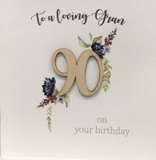 90th Birthday Card Gran - Tracey Russell - Devotion