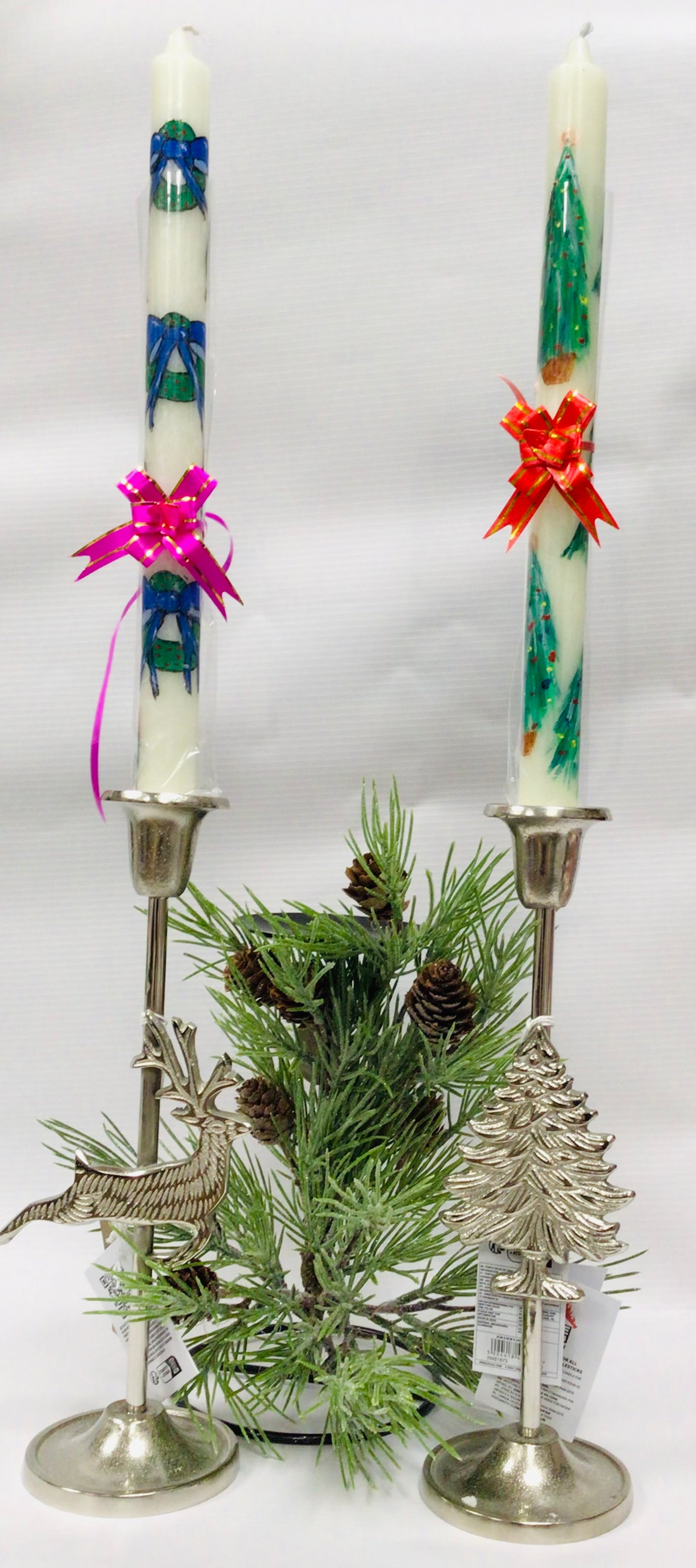 Hand painted dinner candles