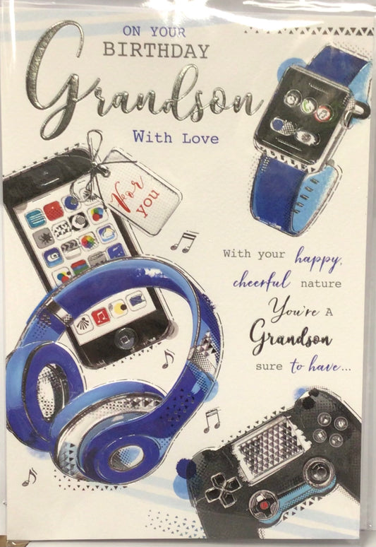 Grandson birthday card - Jonny Javelin