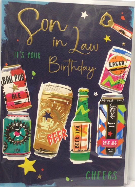 Son in law birthday card - Jonny Javelin