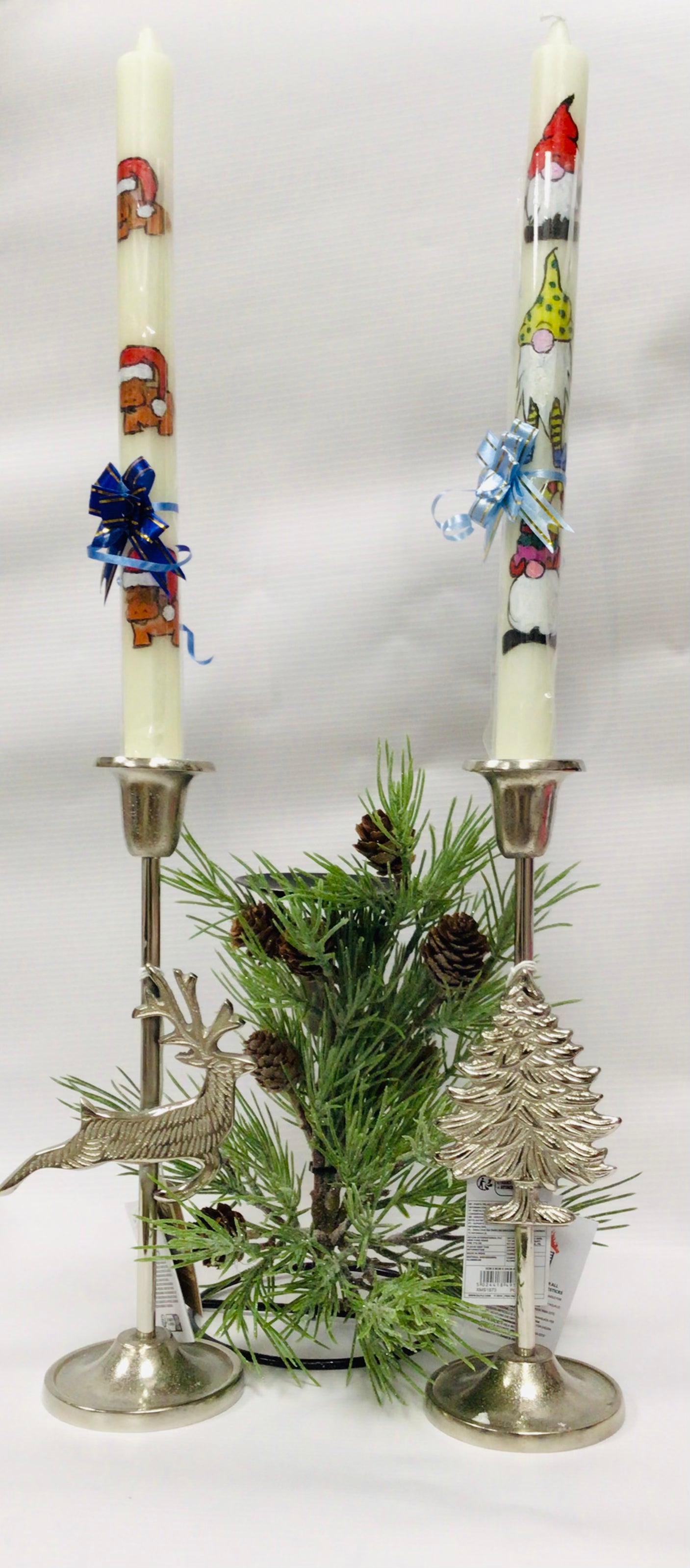 Hand painted dinner candles