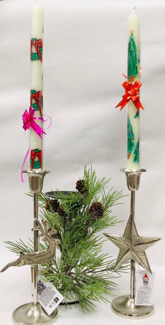 Hand painted dinner candles