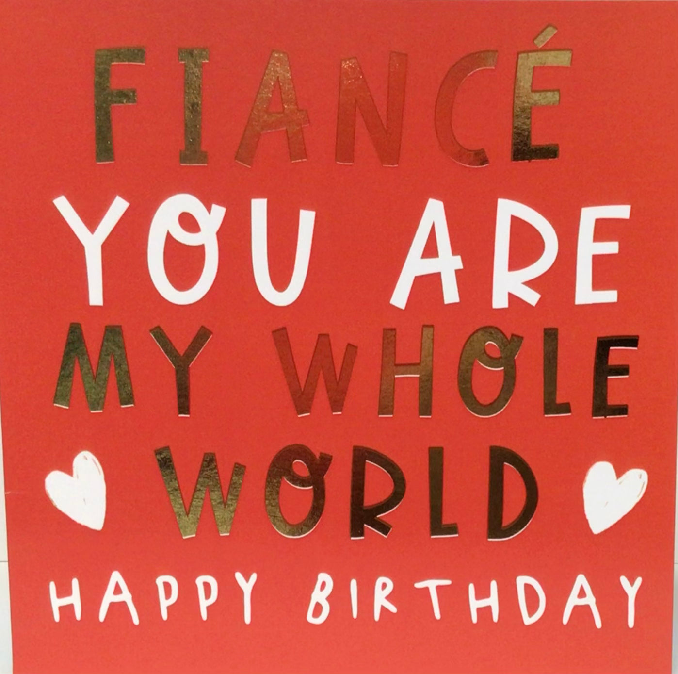 Fiancé birthday card - HG