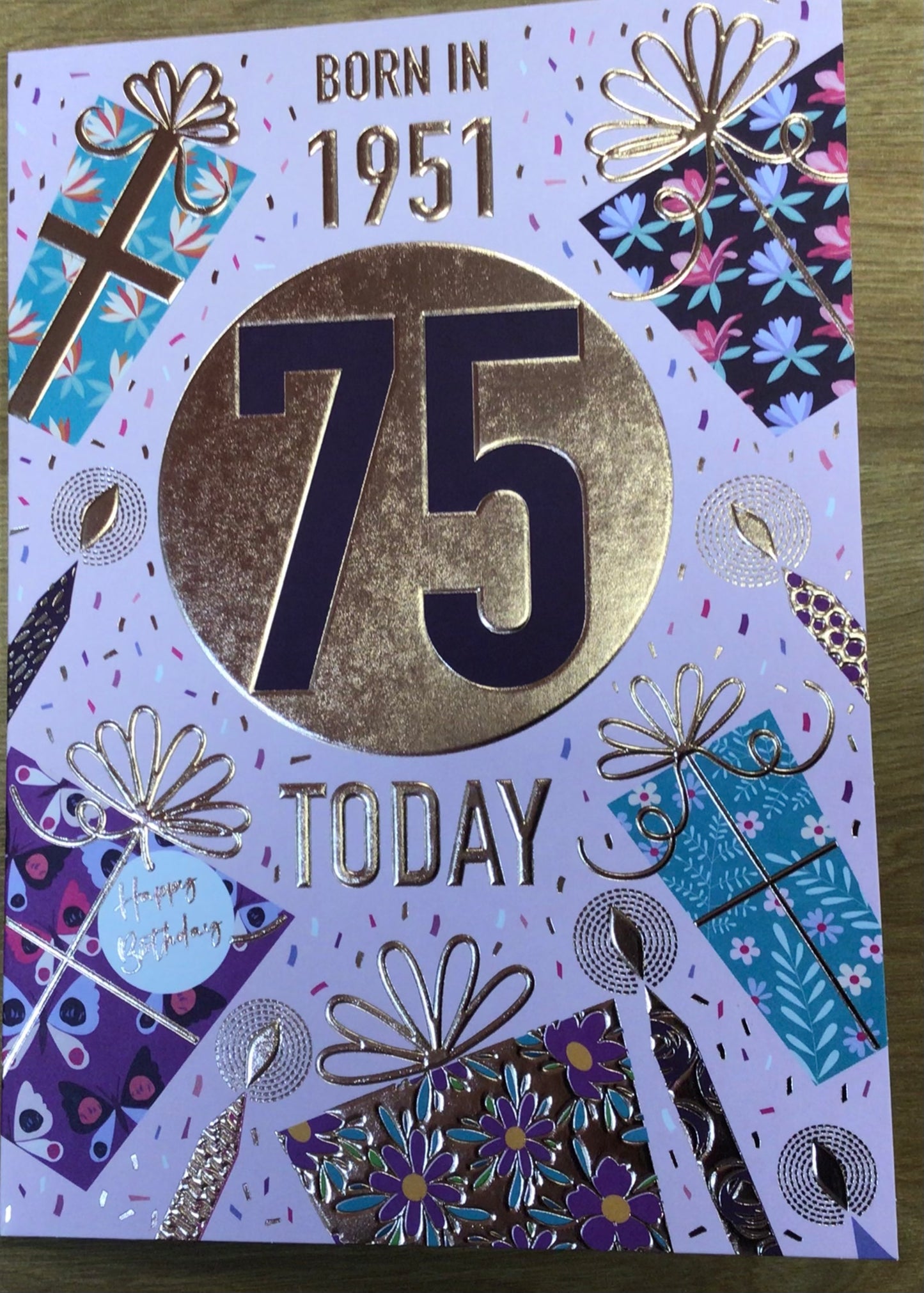 75 birthday card - words n wishes