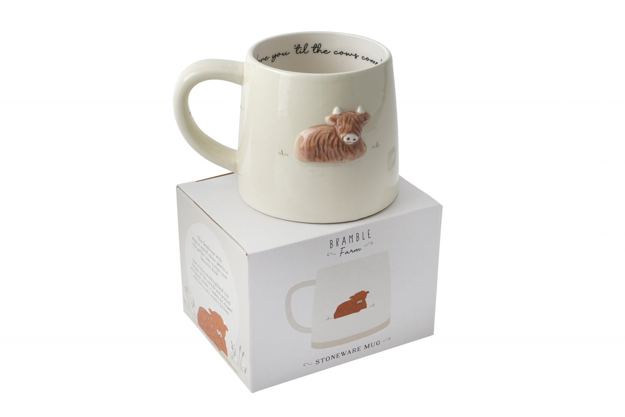Highland Cow Stoneware Mug