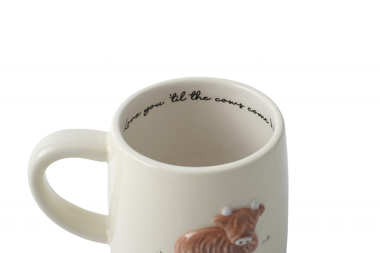 Highland Cow Stoneware Mug