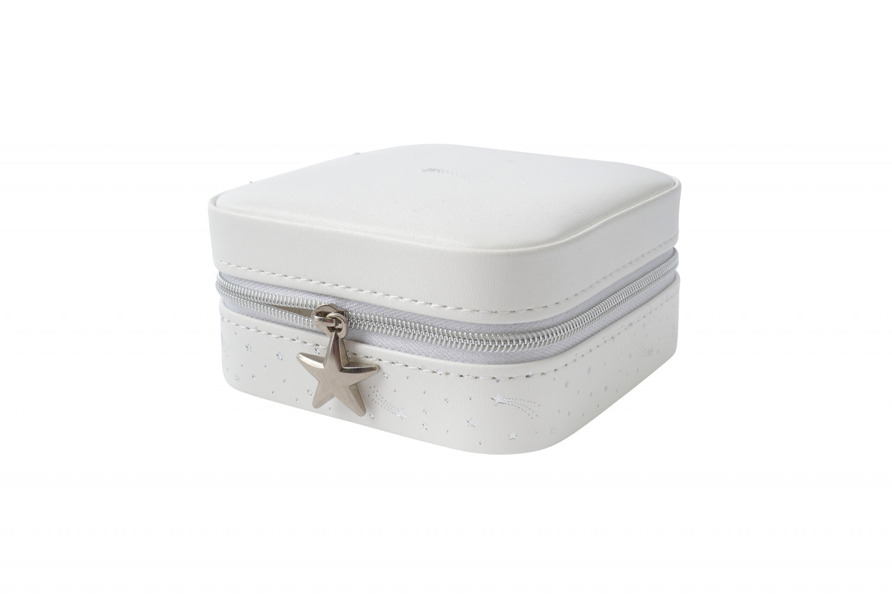 White Square Jewellery Box with Shooting Star Design