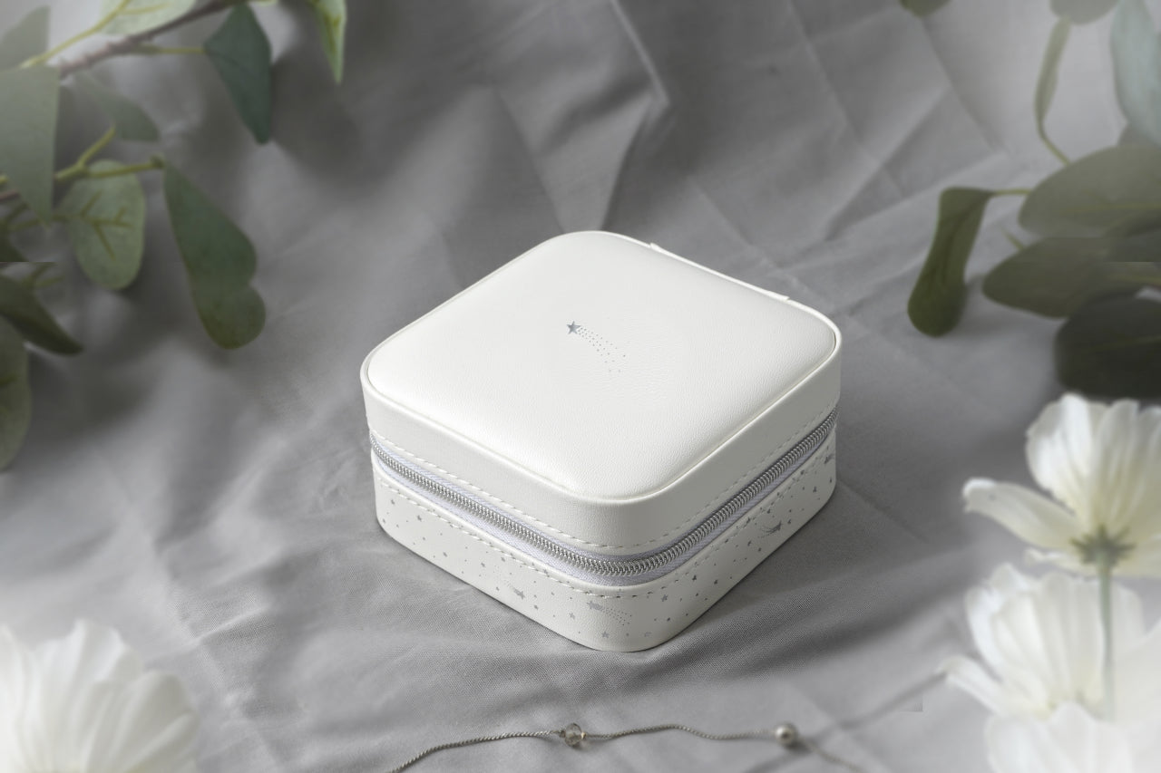 White Square Jewellery Box with Shooting Star Design