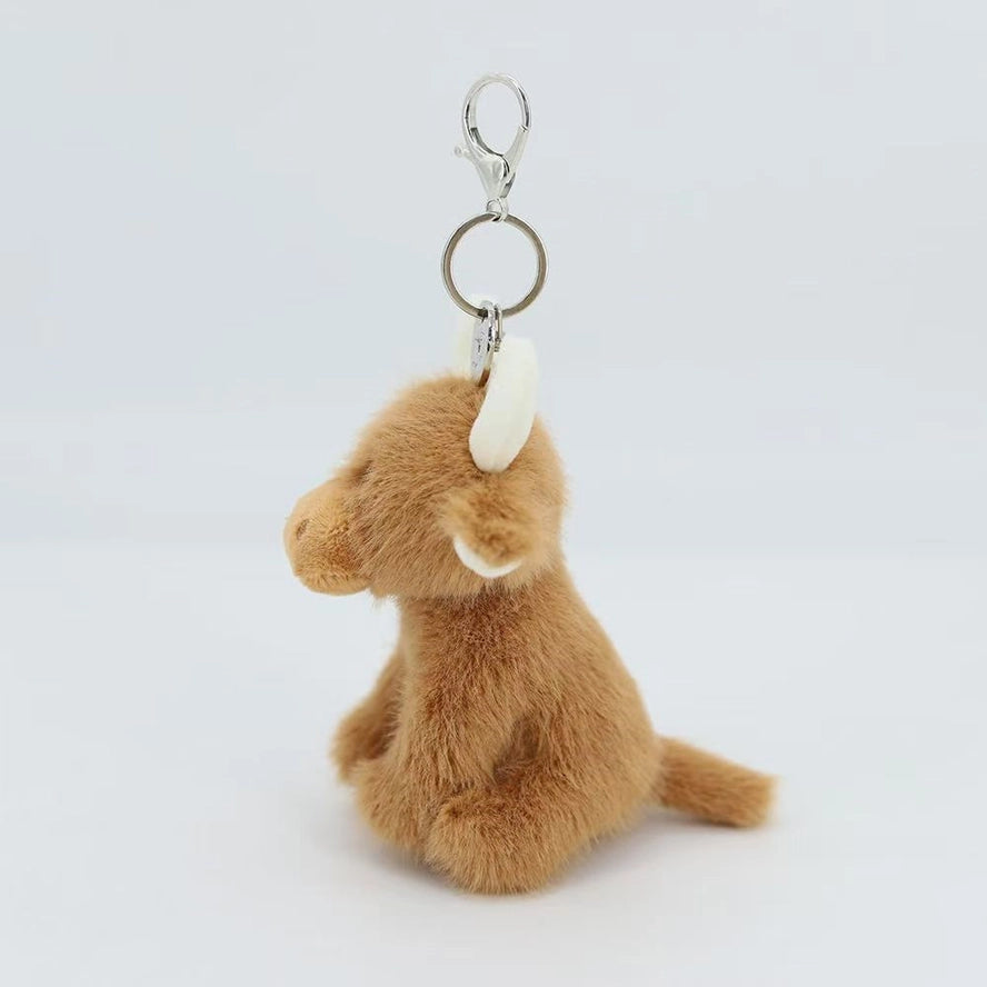 Highland Cow Plush Keyring