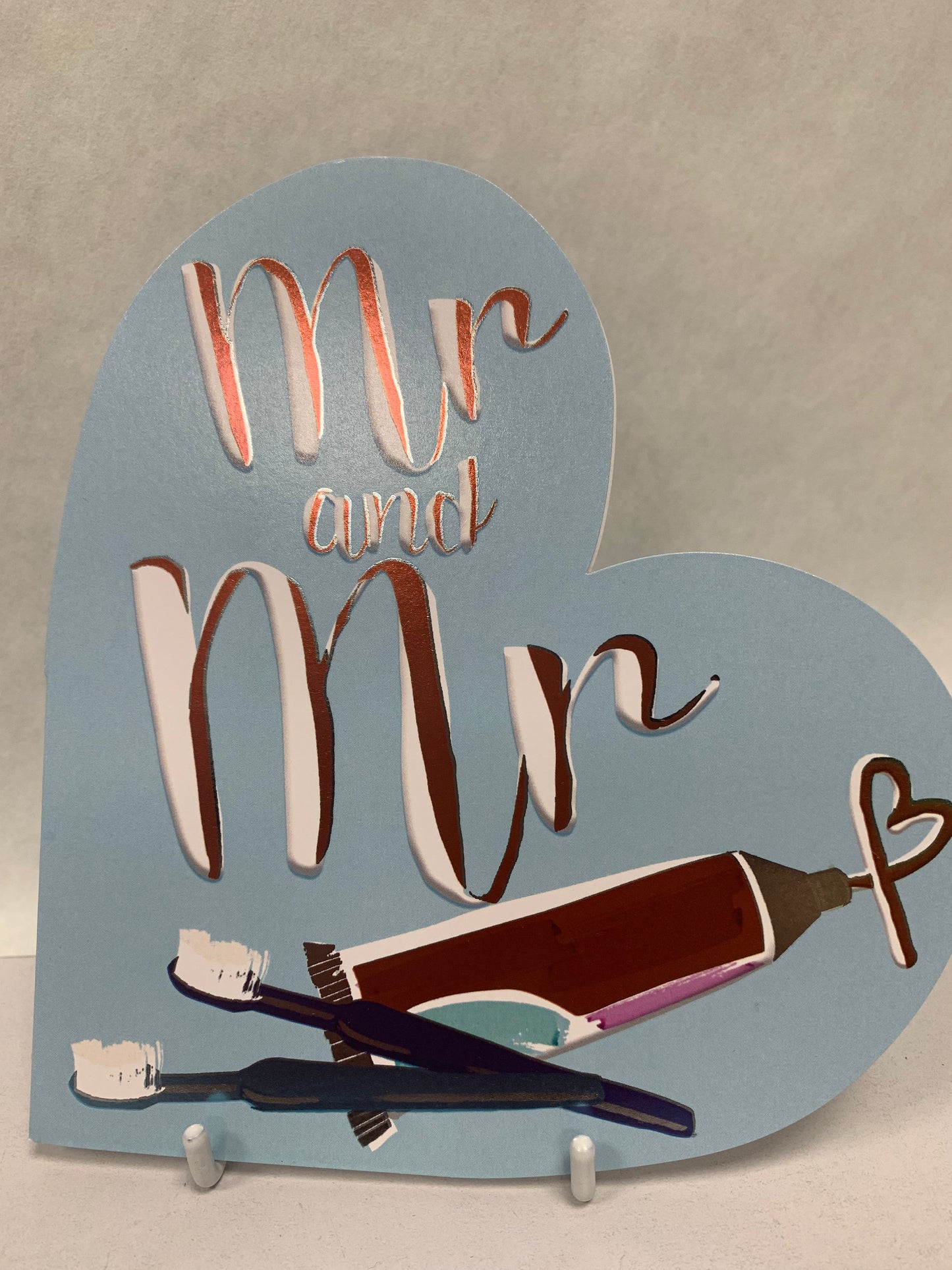 Mr & Mr Wedding Day Card - Winged Hat