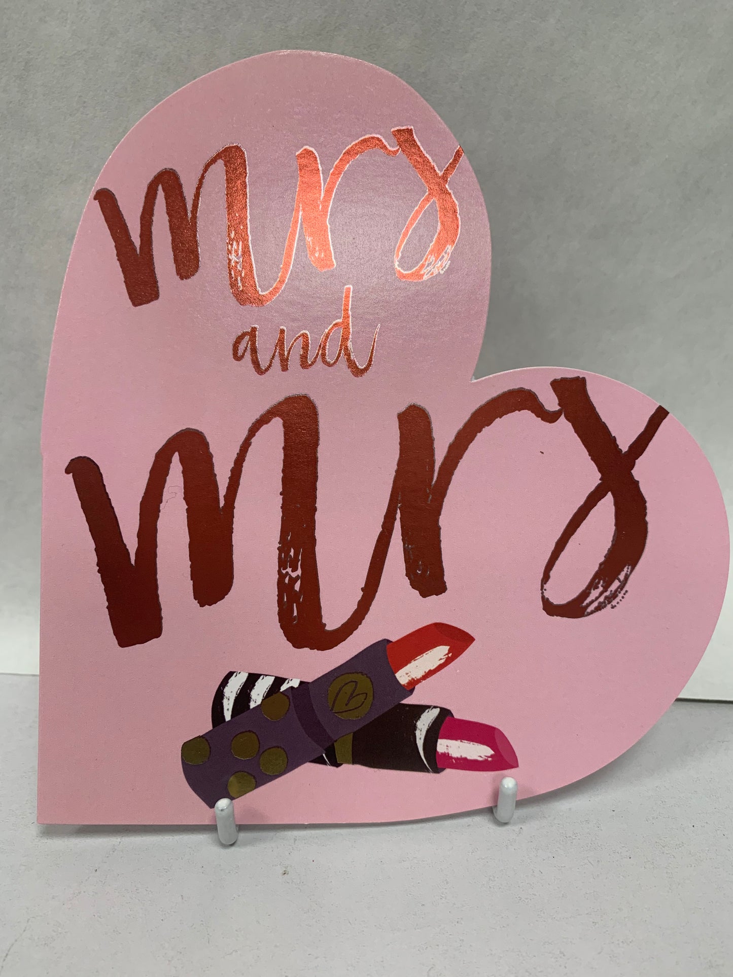 Mrs & Mrs Wedding Day Card - Winged Hat