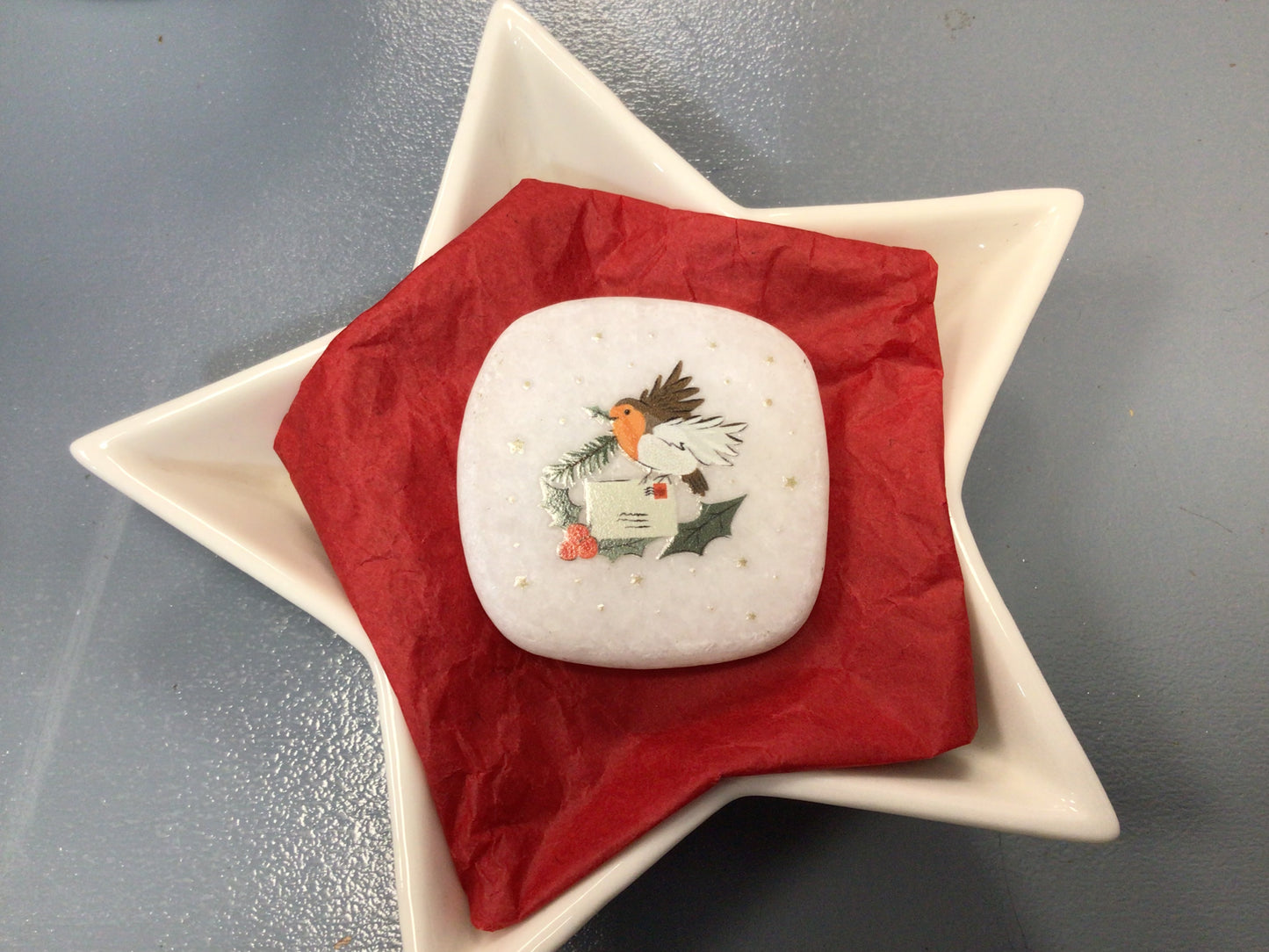 Winter Robin Christmas Pebbles