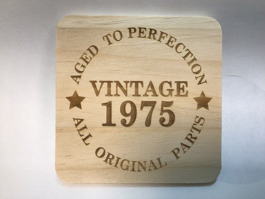 Vintage 1975 Wooden Coaster - Aged to Perfection, All Original Parts | 50th Birthday Gift