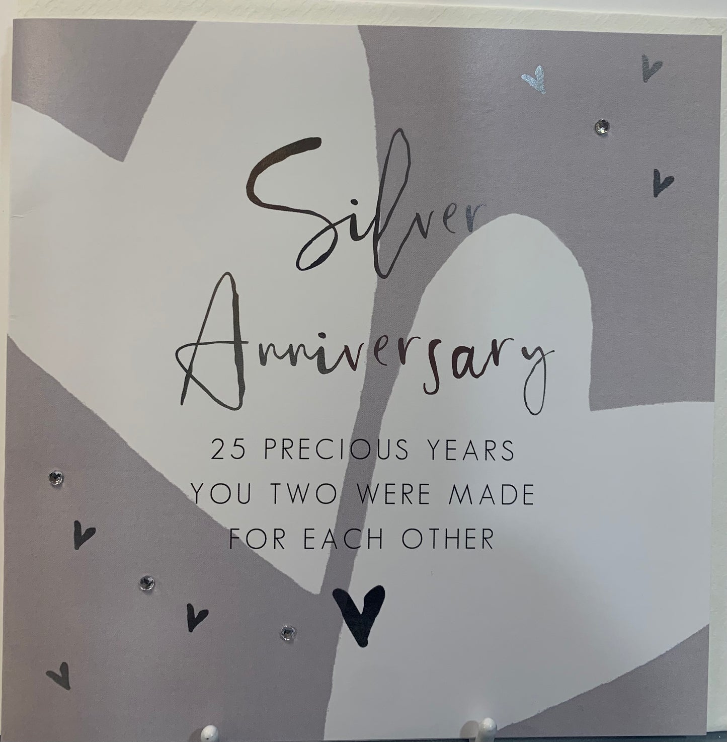 25th Silver Wedding Anniversary Card - HG