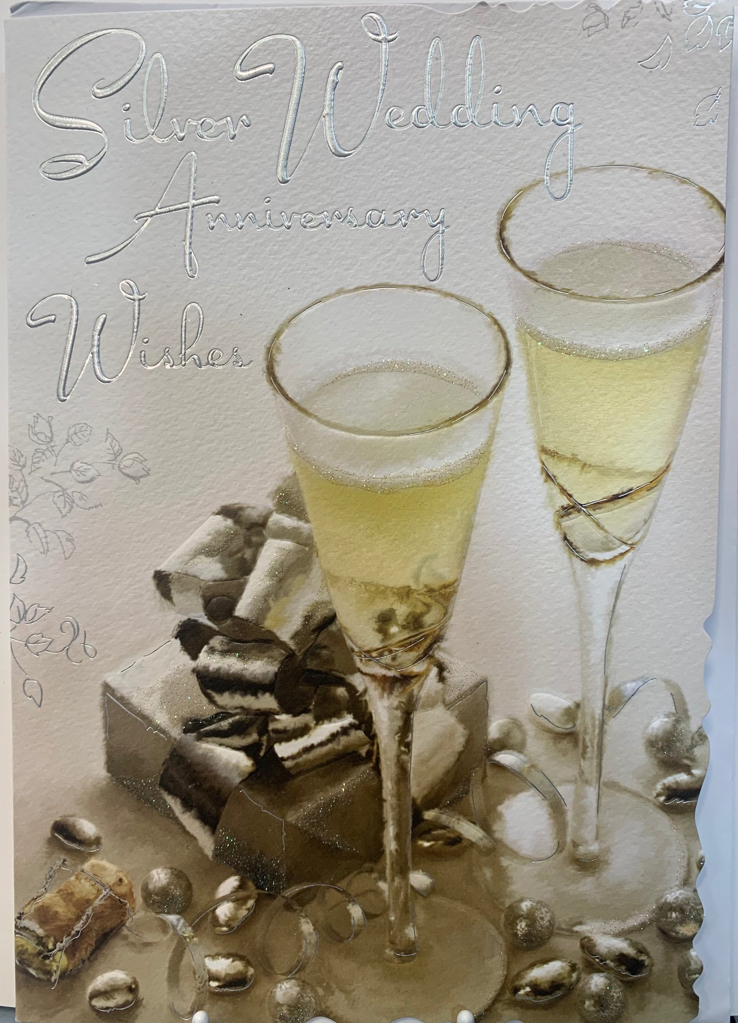 25th Silver Wedding Anniversary Card - Jonny Javelin