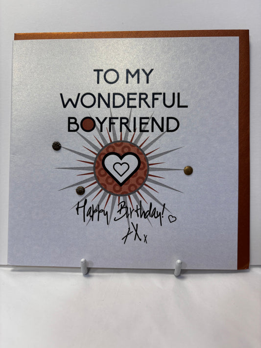 Boyfriend card handcrafted card company
