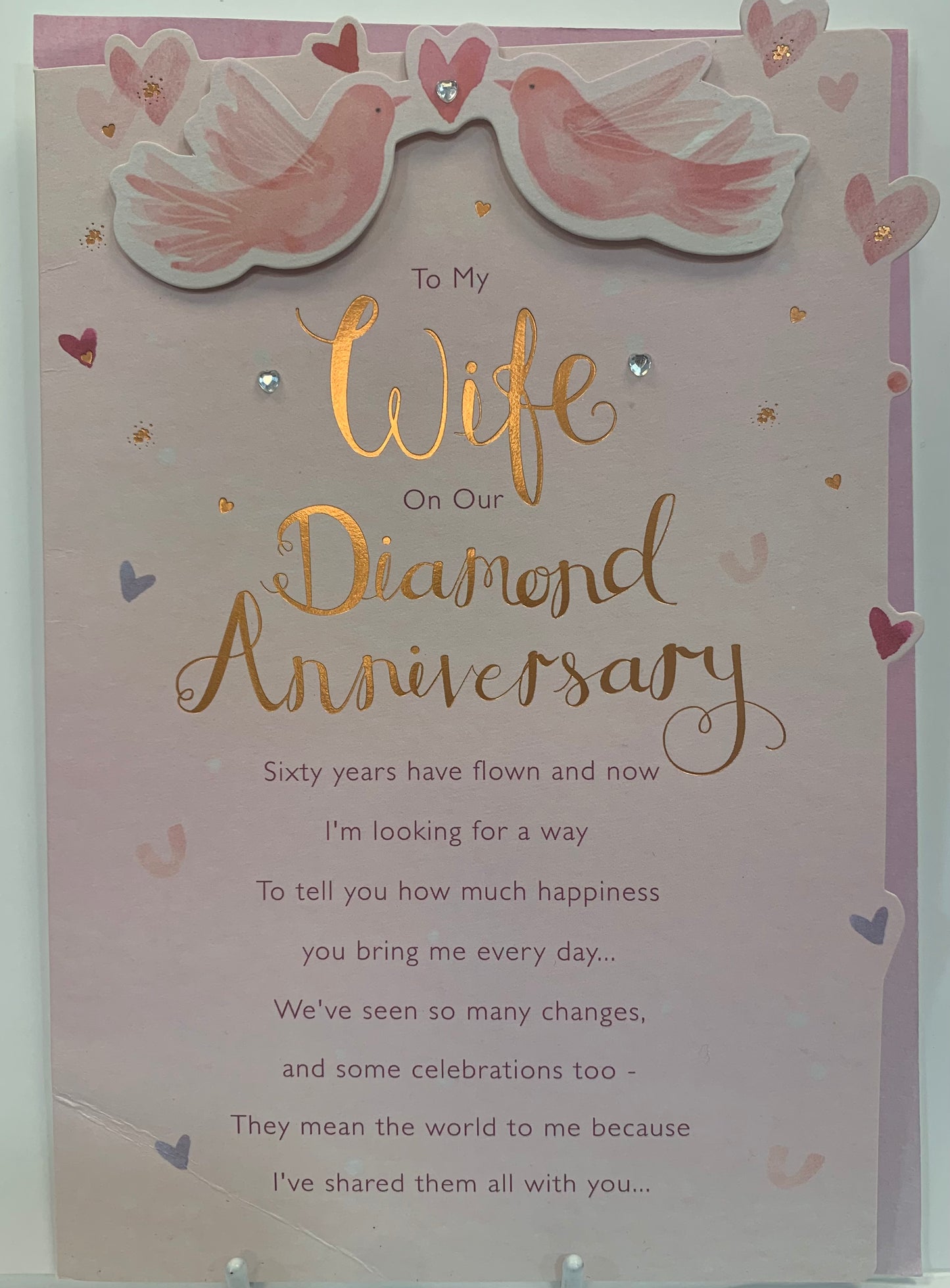 Wife Diamond 60th Anniversary Card - Hallmark