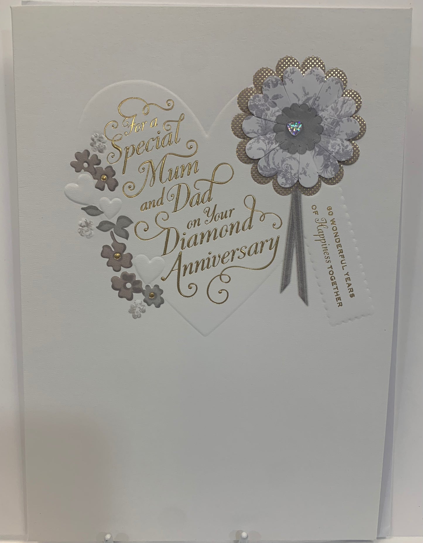 Mum and Dad Diamond 60th Anniversary Card - Hallmark