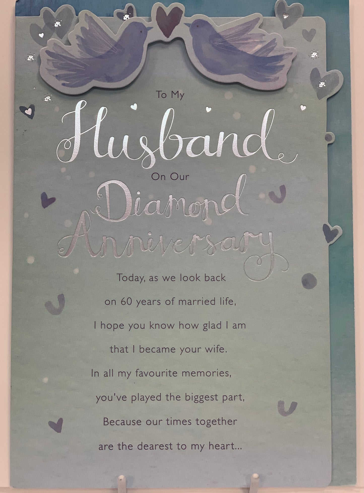 Husband 60th Diamond Anniversary Card - Hallmark