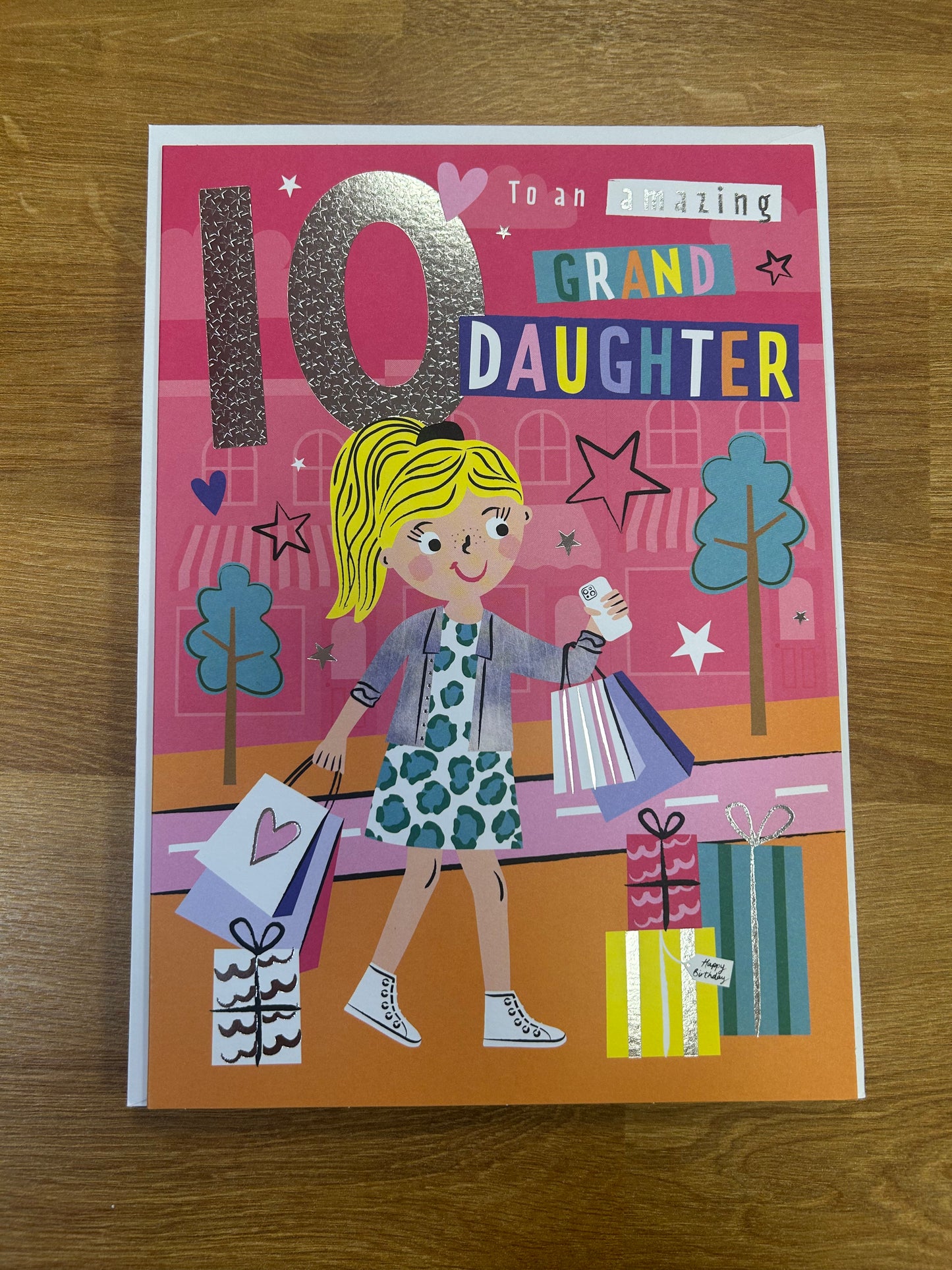 Granddaughter Age 10 Birthday Card - Words N' Wishes