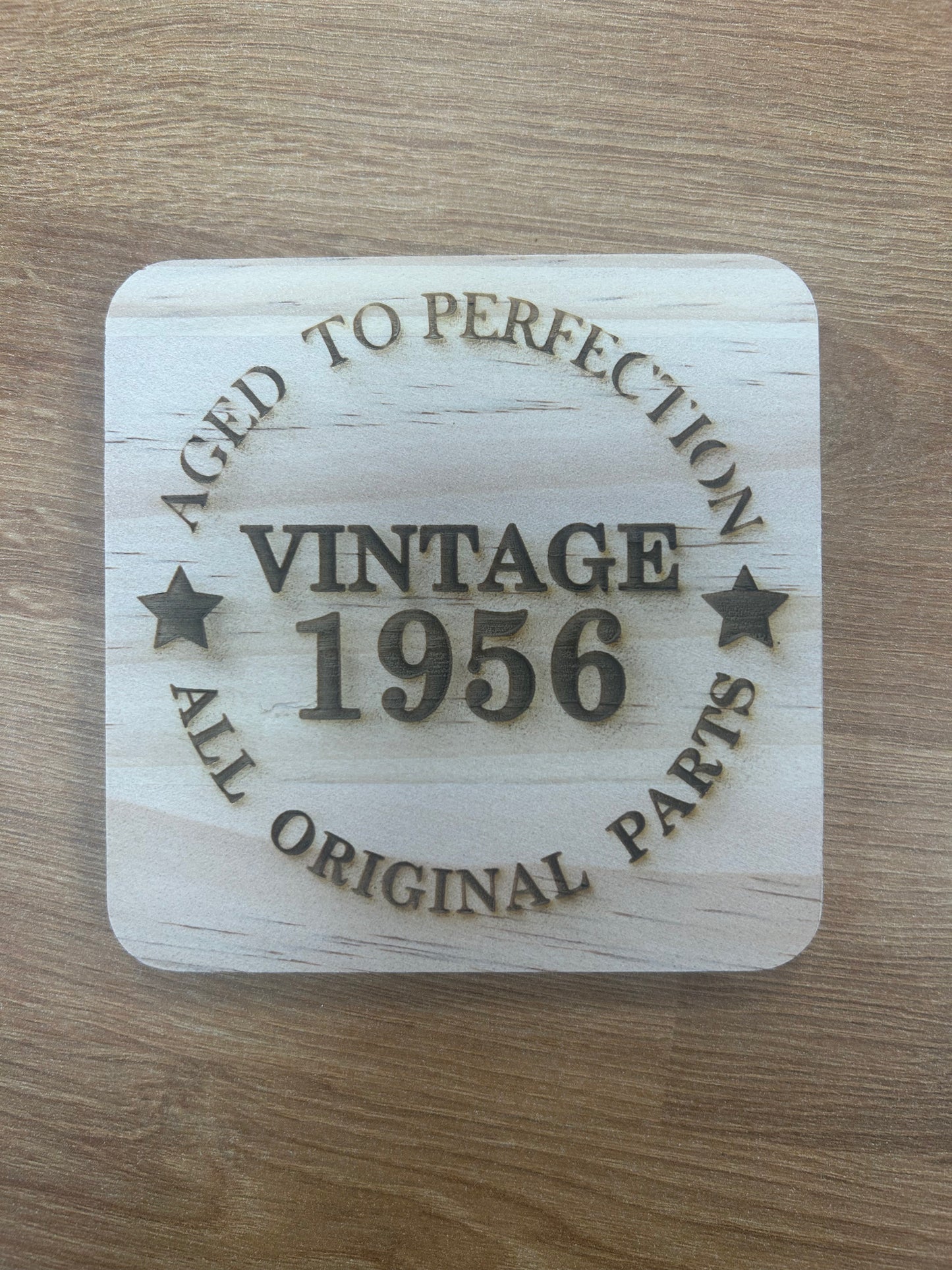 Vintage 1956 Wooden Coaster - Aged to Perfection, All Original Parts | 70th Birthday Gift
