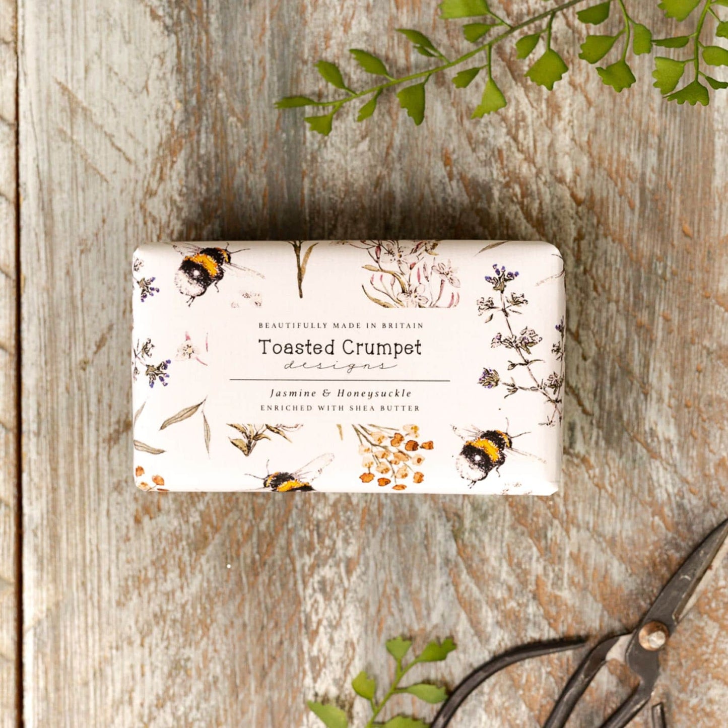 Jasmine & Honeysuckle Shea Butter Soap – 190g, Vegan & Made in Britain