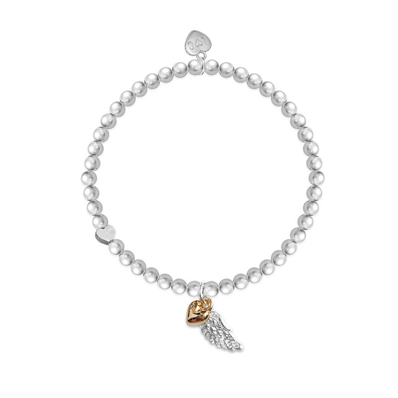 Guardian Angel Silver Stretch Bracelet - Life Charms Jewellery. Available at Sweet P, Burnside, Glasgow