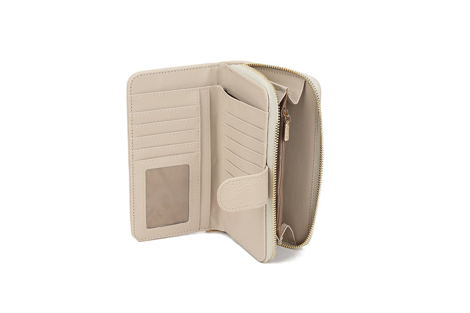 Large Purse with Card Slots, Coin Compartment, and Notes Space - Brown