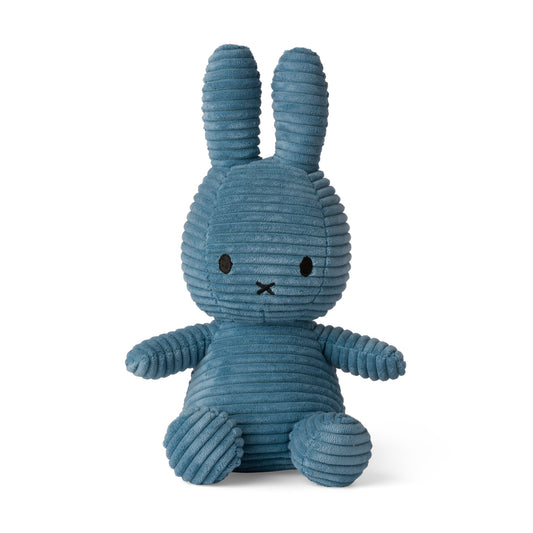 Miffy Sitting Corduroy Plush Cobalt Blue | Soft Toy Bunny