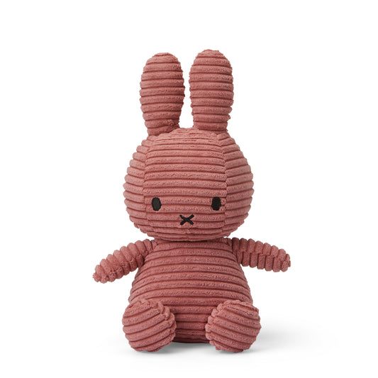 Miffy Sitting Corduroy Plush Dusty Rose | Soft Toy Bunny