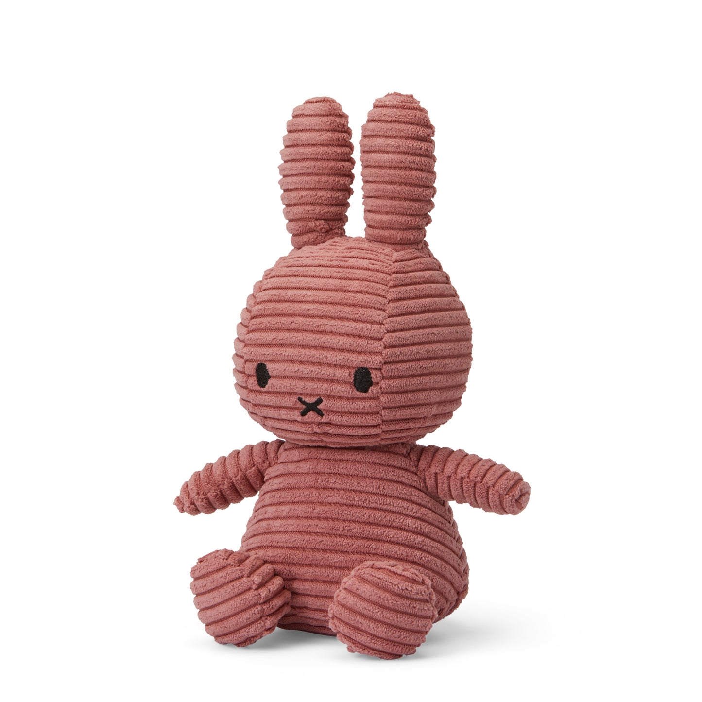 Miffy Sitting Corduroy Plush Dusty Rose | Soft Toy Bunny