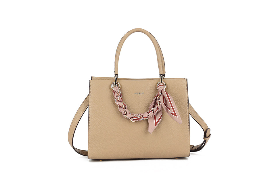 Mini Tote Bag with Crossbody Strap & Ribbon Detail – Off White