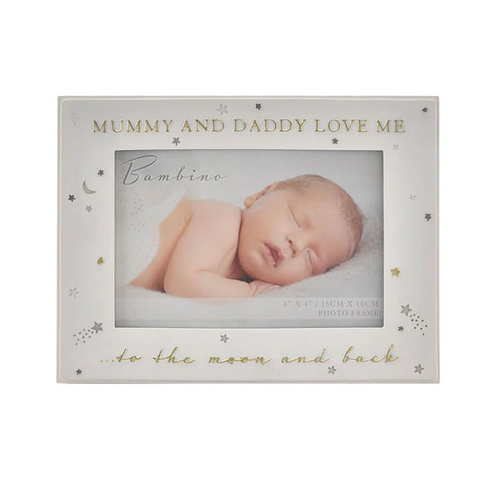 Mummy & Daddy Love Me to the Moon & Back Baby Photo Frame – 6" x 4"
