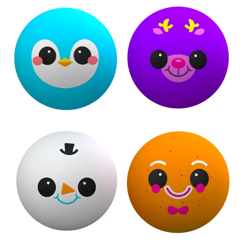 NeeDoh Squishmas Squishkins – Christmas Stress Ball Set with 4 Festive Fidget Toys | Penguin, Reindeer, Snowman & Gingerbread | Ages 3+