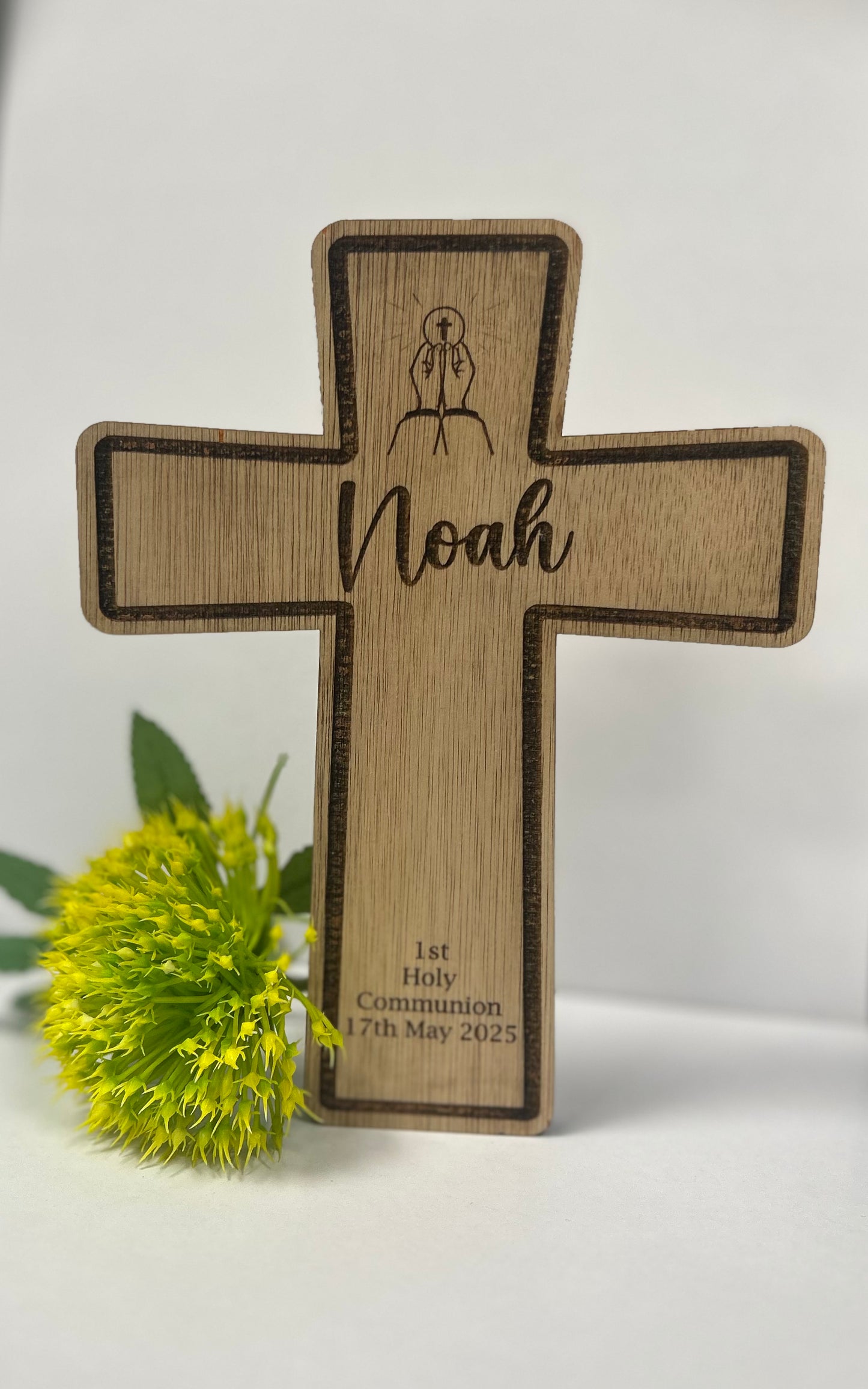 Personalised First Holy Communion Cross – Custom Name & Date Keepsake Gift
