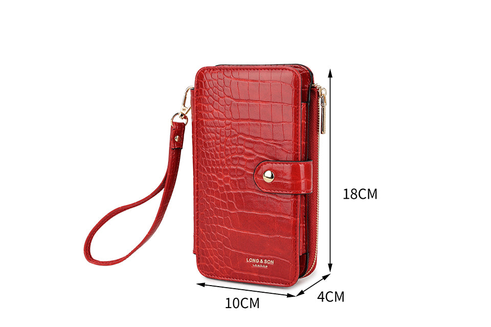 2-in-1 Phone Case & Wallet with Wrist Strap – Navy