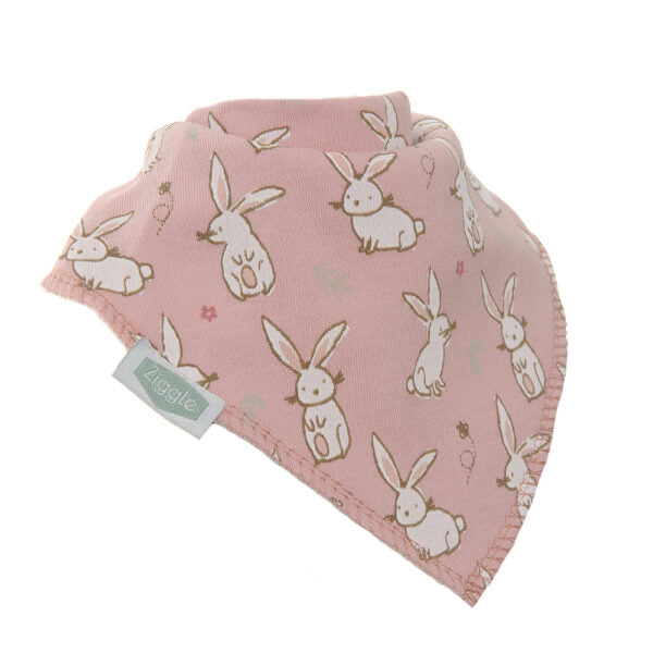 Ziggle Pink Bunny Dribble Bib